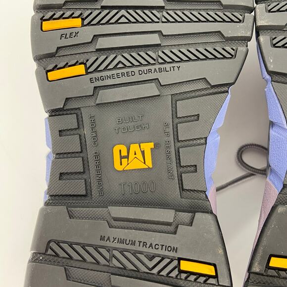 CAT Work Shoe Sneaker Size 8 Gray Array Composite Toe Safety Caterpillar - Picture 13 of 14